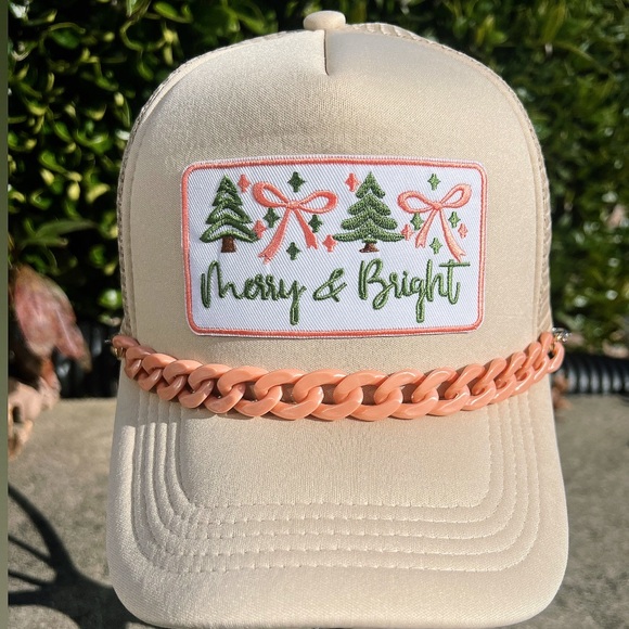 Custom Merry & Bright Trucker Hat - Picture 1 of 1